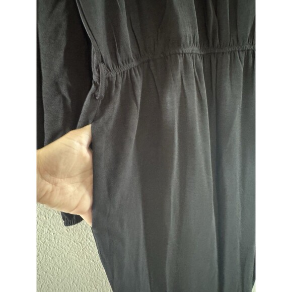 Womens jumpsuit Outfit Pockets Long sleeves Pants Jumpsuit black XL MISSING BELT - Picture 16 of 16